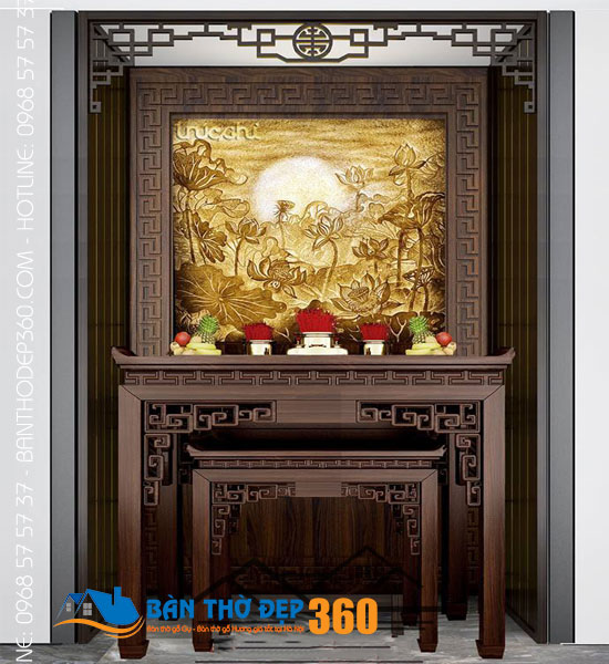 Mẫu bàn thờ đứng nhỏ đẹp hiện đại tại Hà Nội