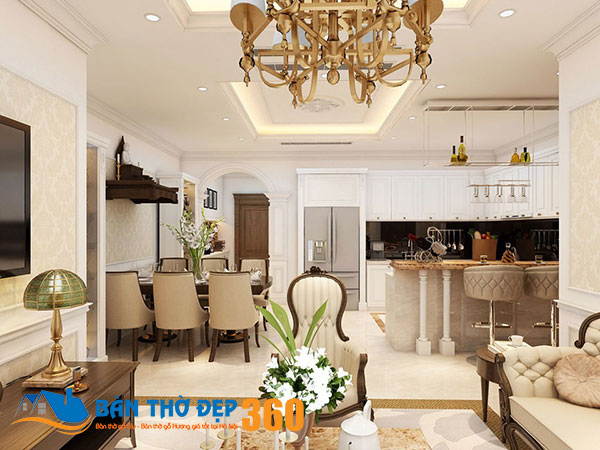 Mẫu bàn thờ nhà chung cư nhỏ giản dị và mộc mạc.