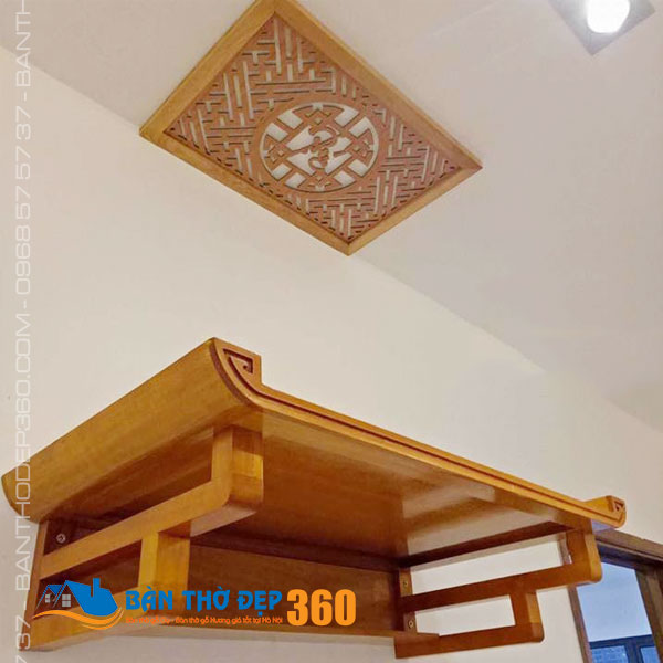 Cung cấp bàn thờ treo tường gỗ mít giá rẻ tại Hà Nội