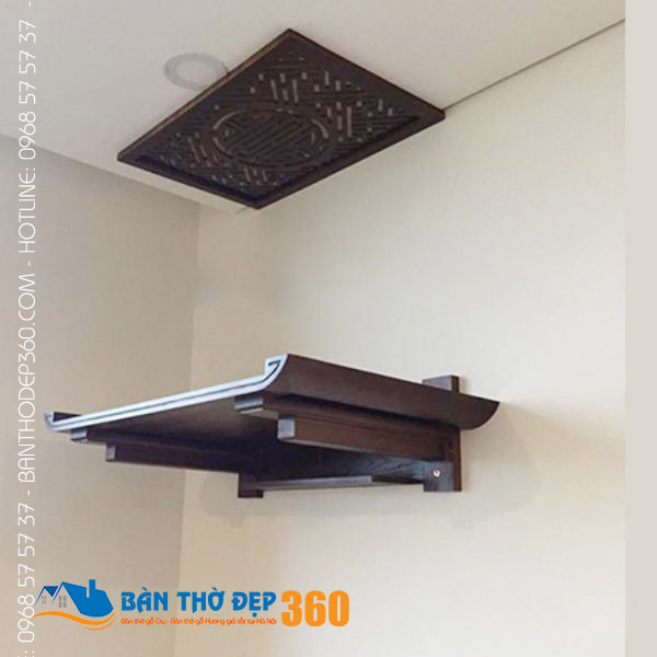 Báo giá bàn thờ treo tường gỗ sồi tại Hà Nội