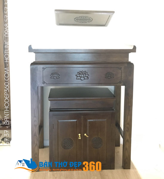 Mẫu bàn thờ đứng đẹp thừa truyền thống kết hợp hiện đại