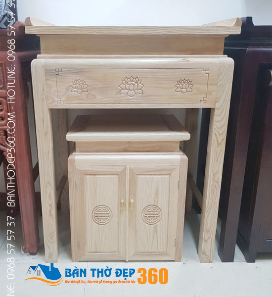 Mẫu bàn thờ đứng đẹp thừa truyền thống kết hợp hiện đại