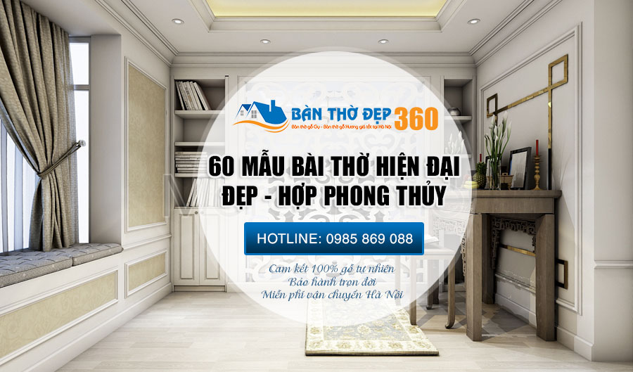 60 Mẫu bàn thờ hiện đại , Bàn thờ đẹp - Tủ thờ hiện đại hợp phong thủy