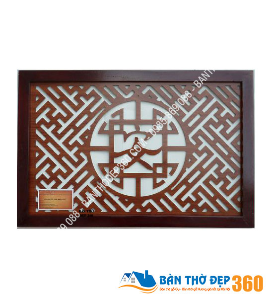 Tấm chống ám khói bàn thờ 41x61cm chữ LỘC màu nâu tại HCM