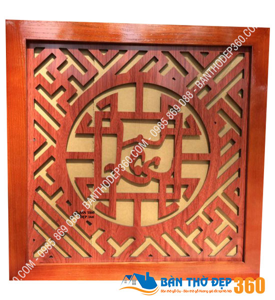 Địa chỉ bán tấm ấm chống ám khói Chữ Lộc Màu Nâu Kích Thước 41x41Cm