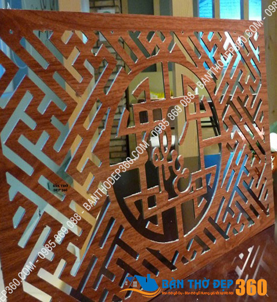 Tấm chống ám khói bàn thờ 41x61cm chữ PHÚC màu nâu ở đâu Bắc Giang