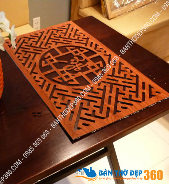 Tấm chống ám khói bàn thờ 41x61cm chữ PHÚC màu nâu ở đâu Bắc Giang