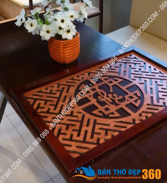 Tấm chống ám khói bàn thờ 41x61cm chữ PHÚC màu nâu ở đâu Bắc Giang