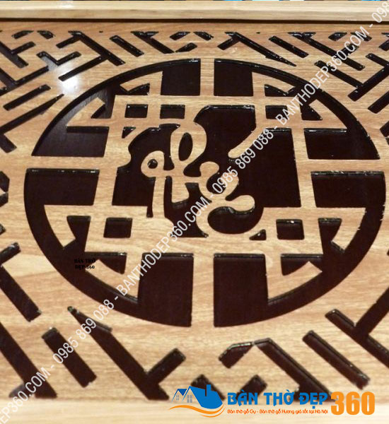 Tấm chống ám khói bàn thờ 41x61cm chữ LỘC màu sồi tại Hải Dương