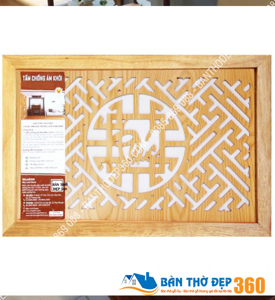 Tấm chống ám khói bàn thờ 41x61cm chữ LỘC màu sồi tại Hải Dương