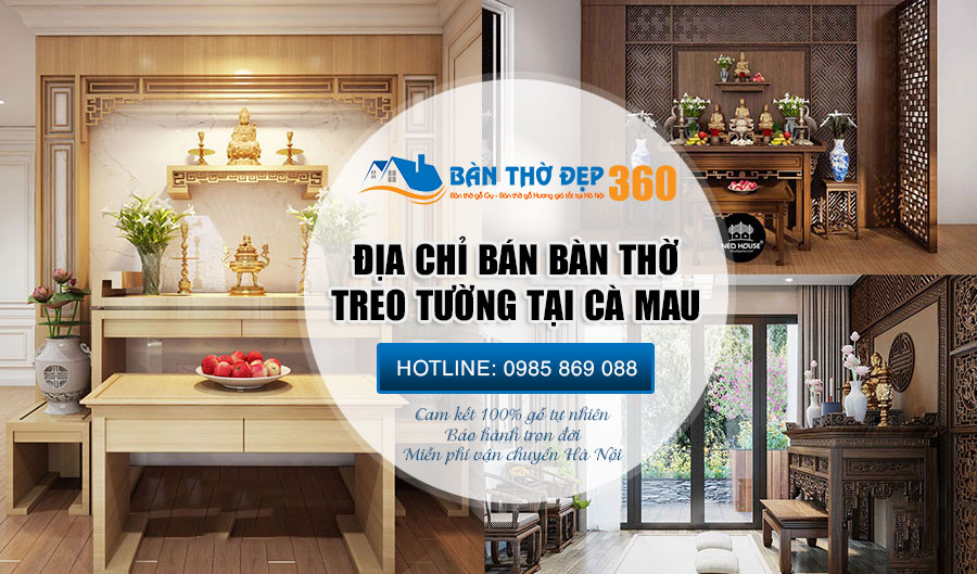 Bàn thờ treo tường | tủ thờ đẹp hiện đại cho chung cư - biệt thự tại Cà Mau