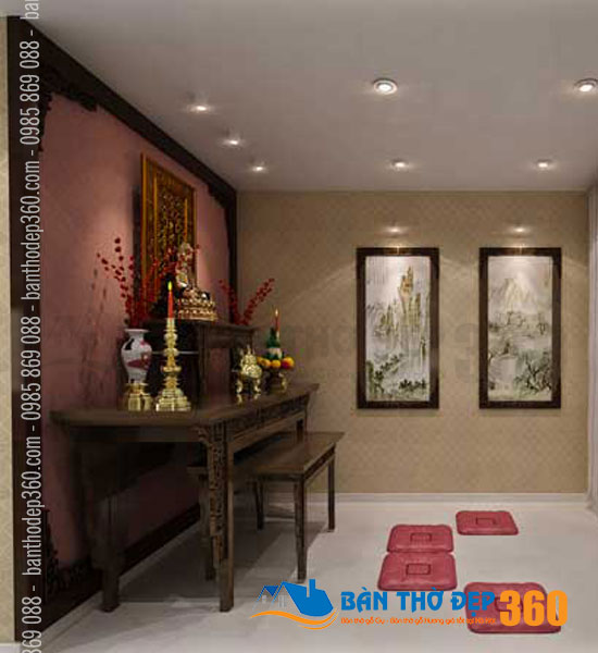 Thiết kế bàn thờ, phòng thờ chung cư giá rẻ Quận 3 HCM