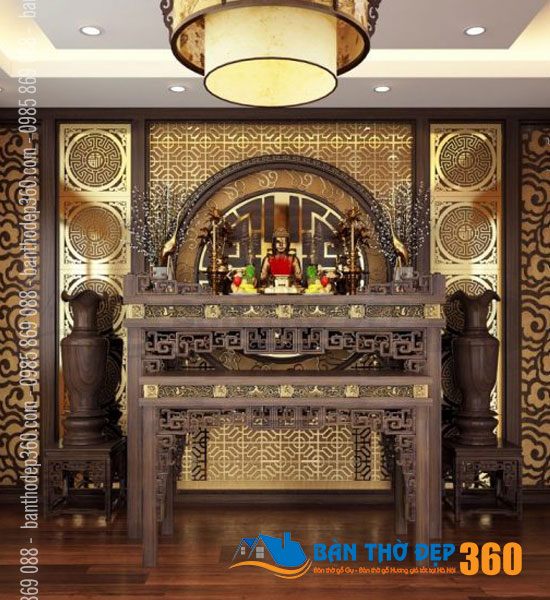 Thiết kế phòng thờ, bàn thờ chung cư đẹp hiện đại Quận 5 HCM