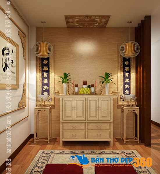 Nhận thiết kế phòng thờ chung cư Quận Phú Nhuận hiện đại