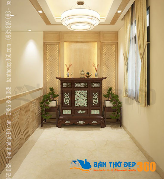 Thiết Kế Bàn Thờ đẹp theo phòng thủy xây nhà tại Quận 1 HCM