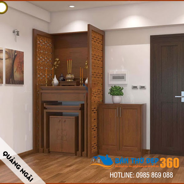 Bàn thờ treo tường, tủ thờ đẹp hiện đại cho chung cư - biệt thự tại Quảng Ngãi