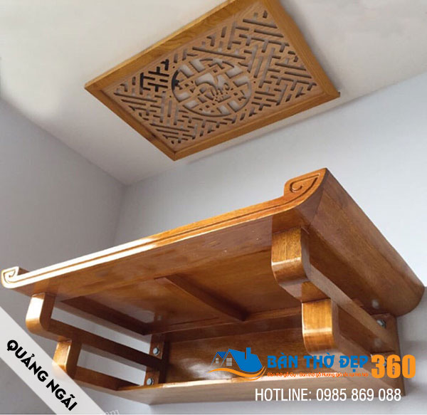 Bàn thờ treo tường, tủ thờ đẹp hiện đại cho chung cư - biệt thự tại Quảng Ngãi