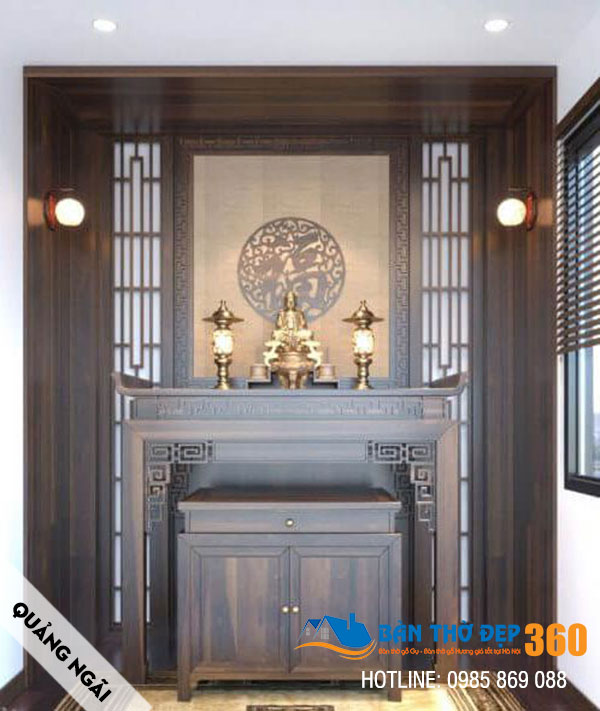 Bàn thờ treo tường, tủ thờ đẹp hiện đại cho chung cư - biệt thự tại Quảng Ngãi