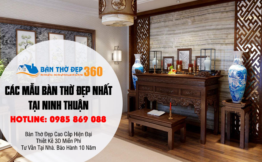 +88 mẫu bàn thờ, tủ thờ đẹp, phòng thờ đẹp tại Ninh Thuận