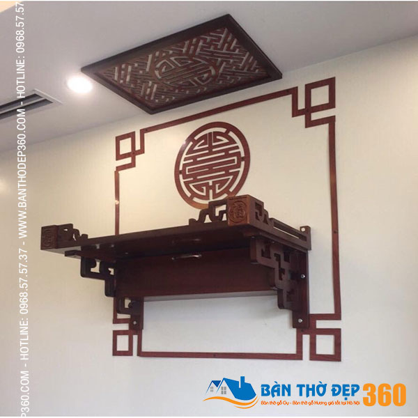Bàn thờ treo tường gỗ gụ