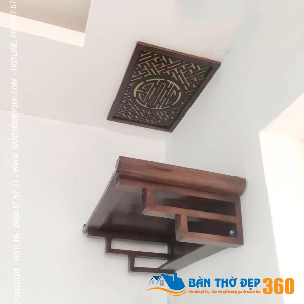 Bàn thờ treo đẹp gỗ gụ kiểu hiện đại