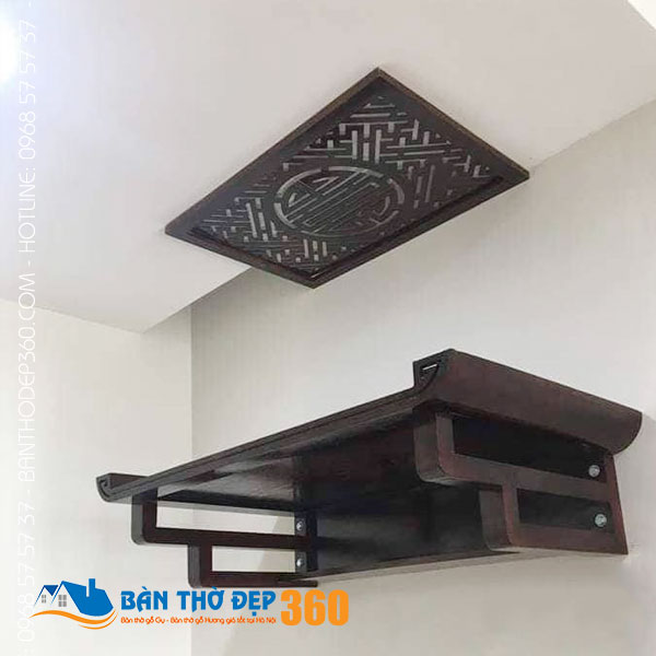bàn thờ treo gỗ gụ hiện đại, cao cấp. giá thành hợp lí