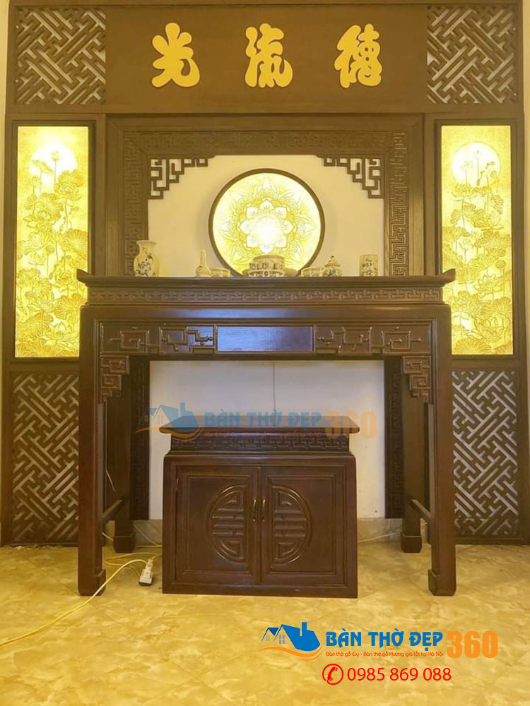 Bàn thờ chung cư đẹp giá rẻ | Lắp đặt miễn phí bàn thờ