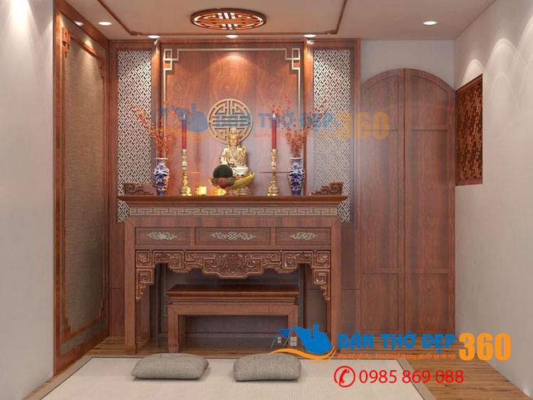 Bàn thờ cho căn hộ chung cư với thiết kế hiện đại 