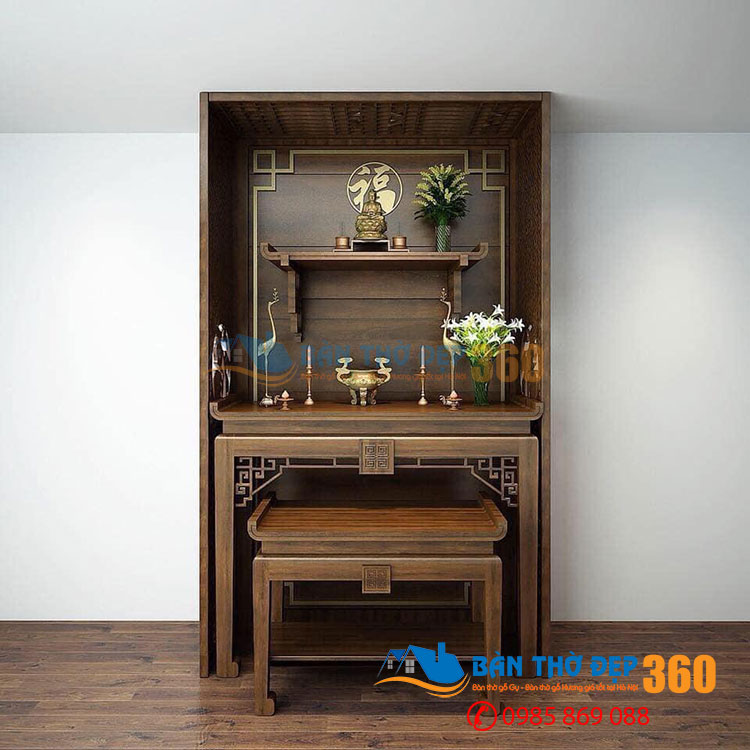 Thiết kế bàn thờ nhà chung cư hợp phong thủy, tài lộc may mắn