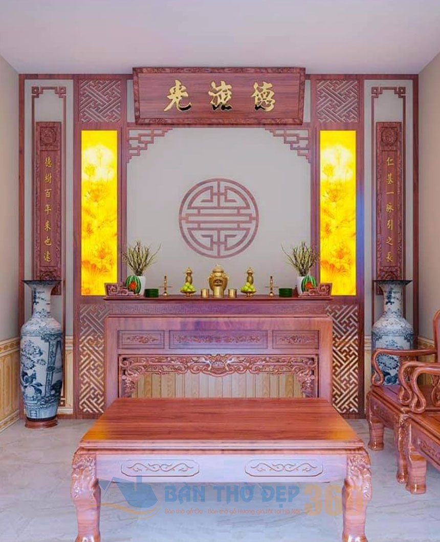 bàn thờ gỗ hương đẹp