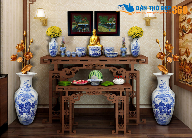 Trang trí bàn thờ gia tiên đẹp, hợp phong thủy ngay tại nhà