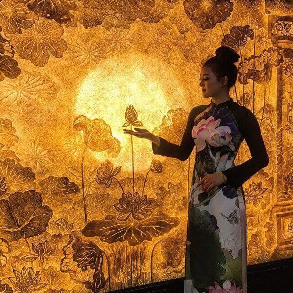 tranh trúc chỉ cây bồ đề