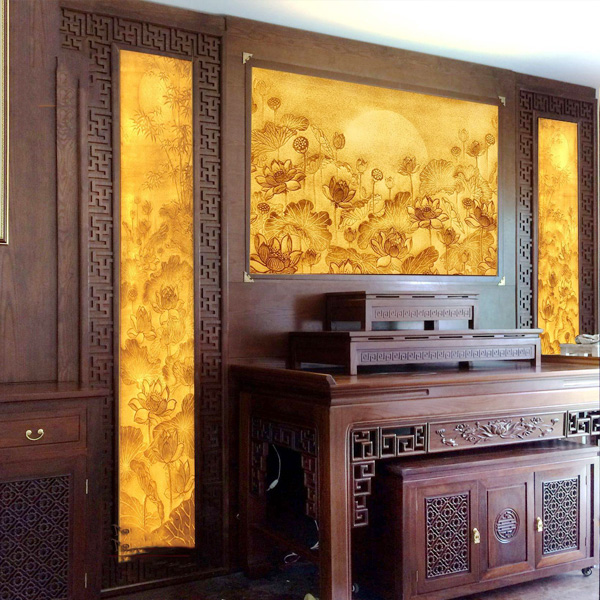 tranh trúc chỉ phòng thờ