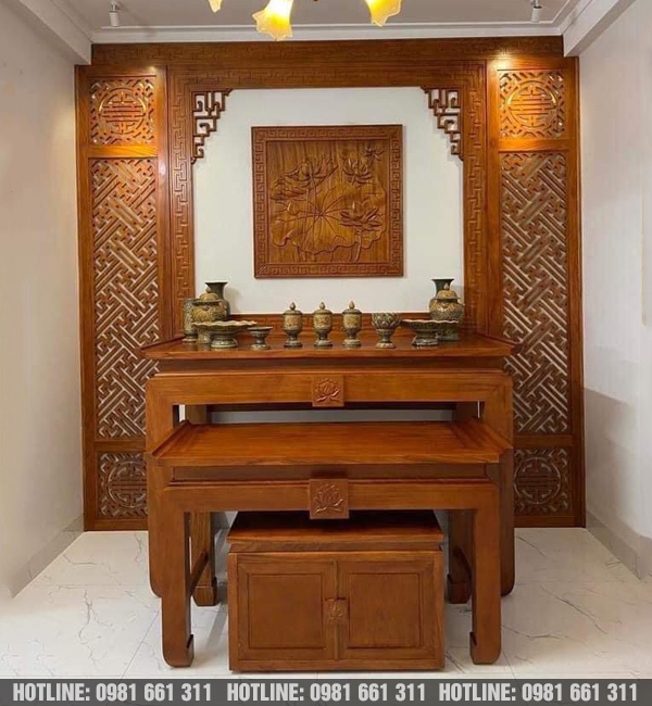 bàn thờ đứng gỗ mít