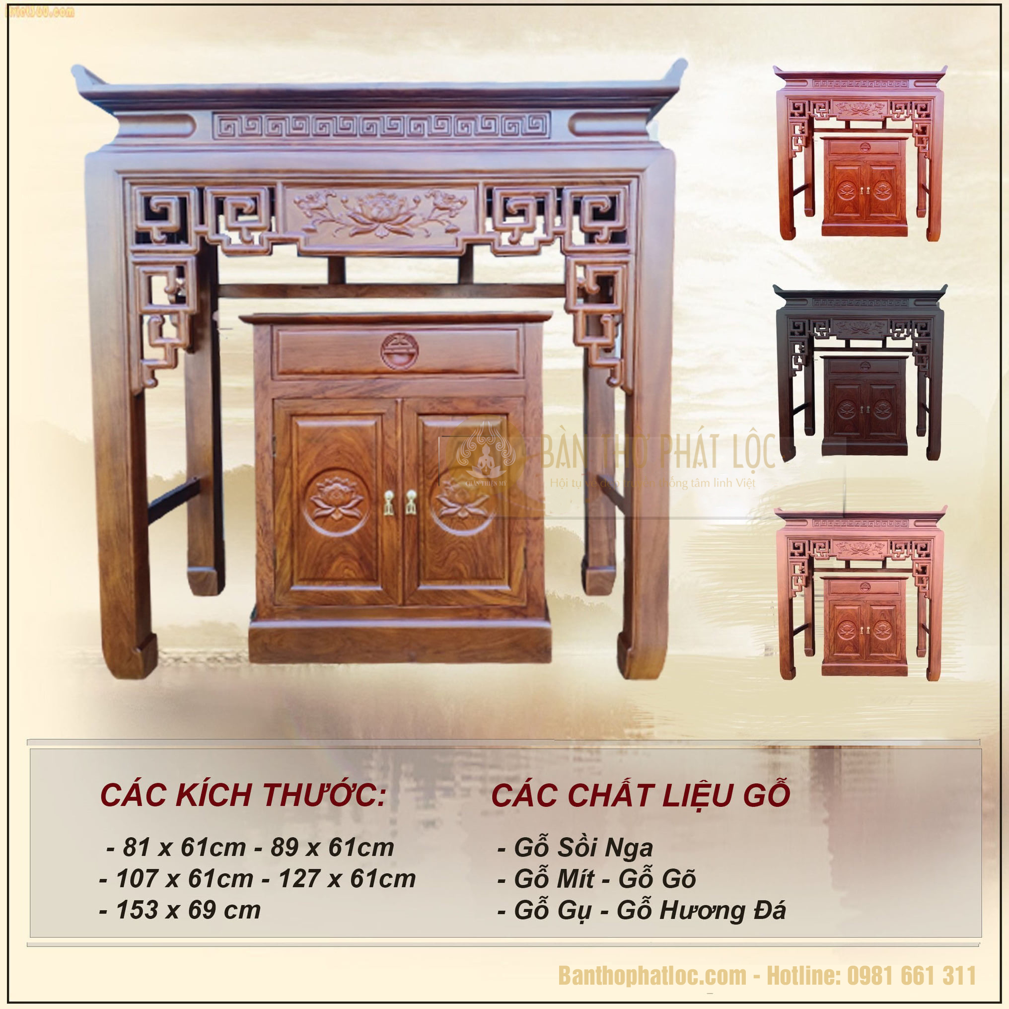 bàn thờ đẹp hiện đại