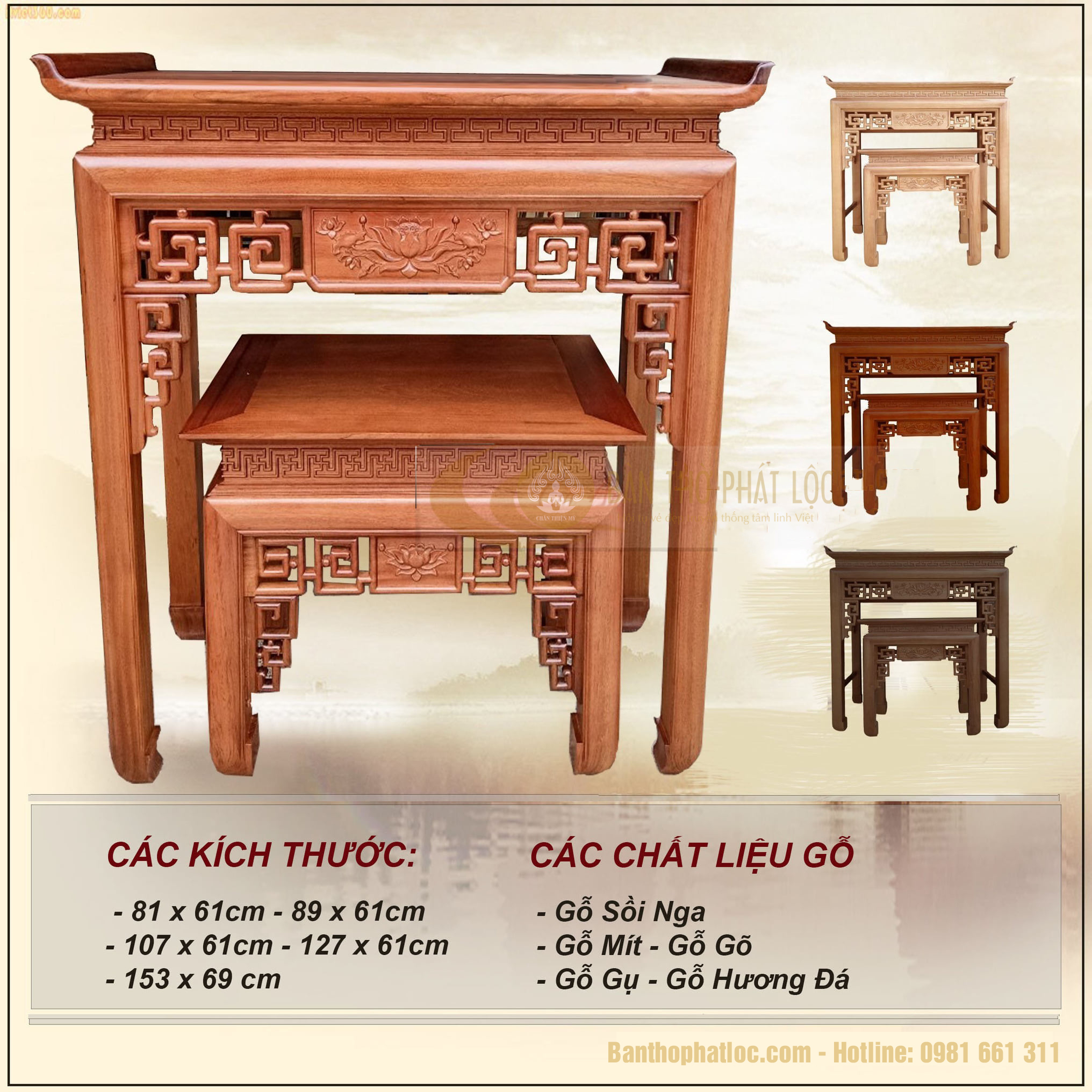 những mẫu bàn thờ đẹp