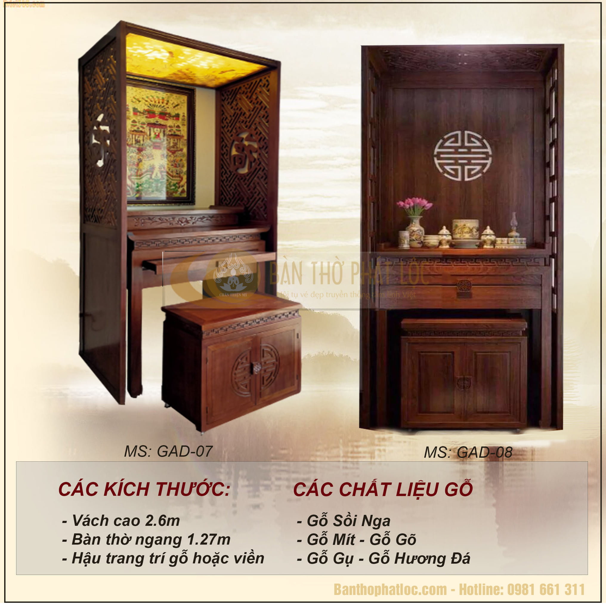 bàn thờ đẹp chung cư